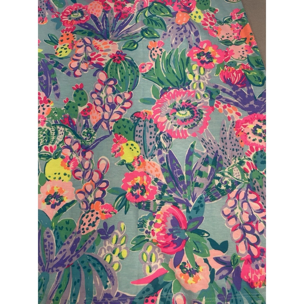 Lilly Pulitzer Vibrant Floral Kristen Shift Dress V-Back Tropical Lattice SM - Picture 3 of 14